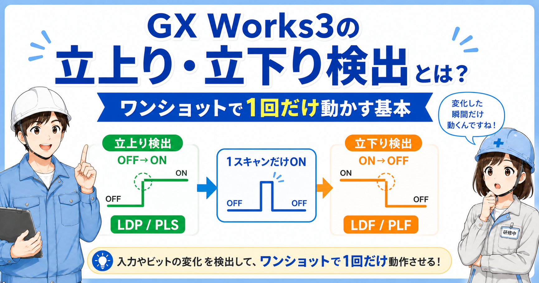 GX Works3立上り立下り検出記事のまとめ