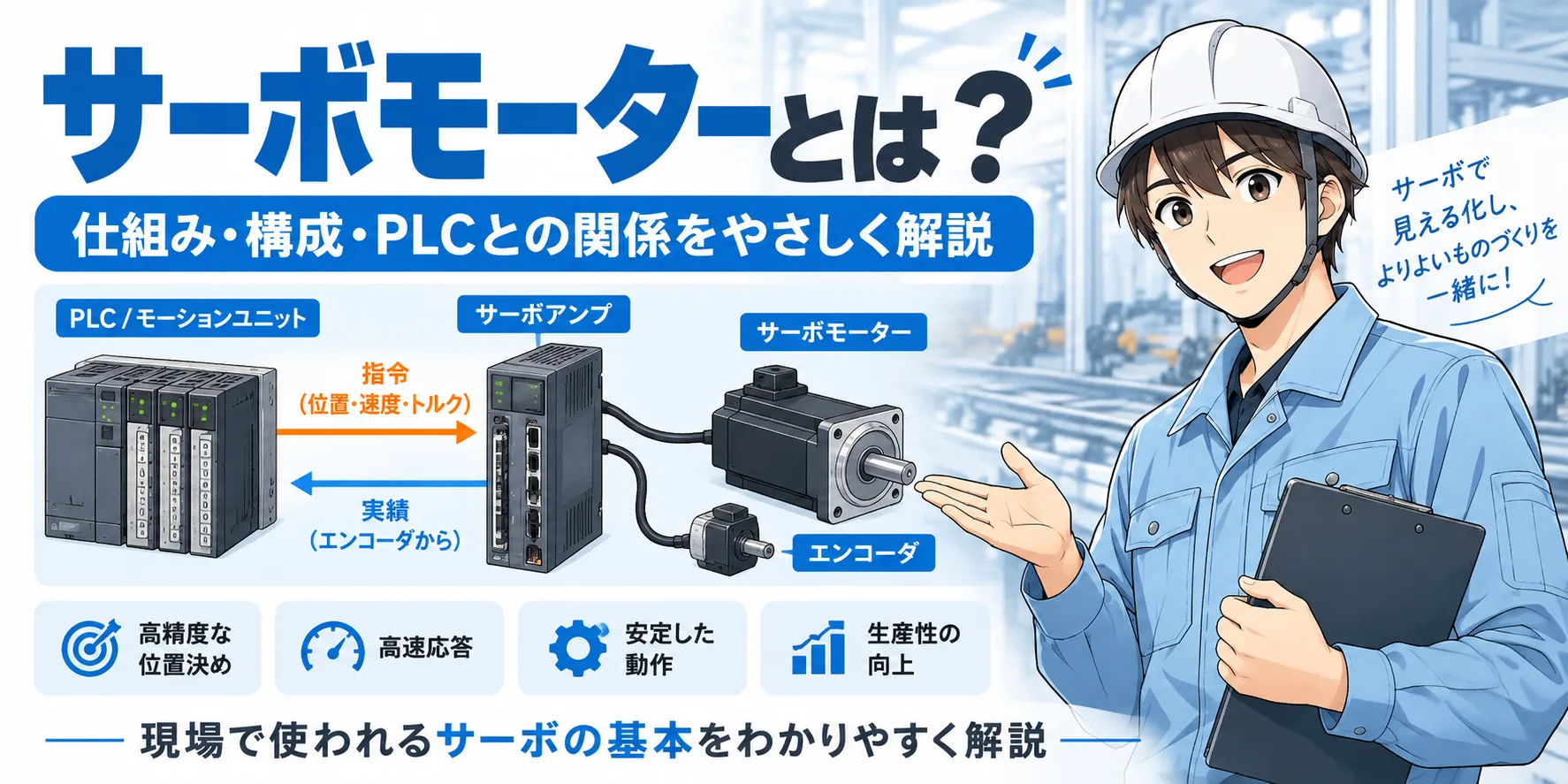 サーボモーターとは？位置決め制御で使うモーターの基本をやさしく解説