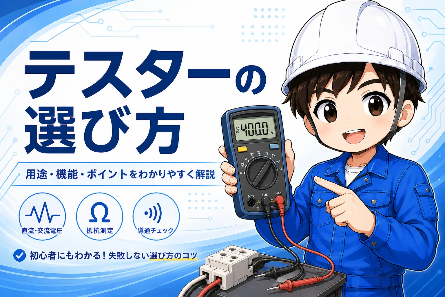 電気工事のテスターの選び方｜検電器との違い・おすすめ判断を実務で整理