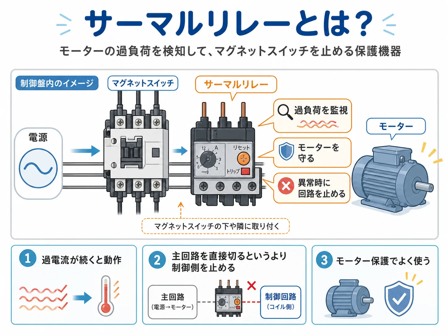 サーマルリレーの基本を解説する記事イメージ